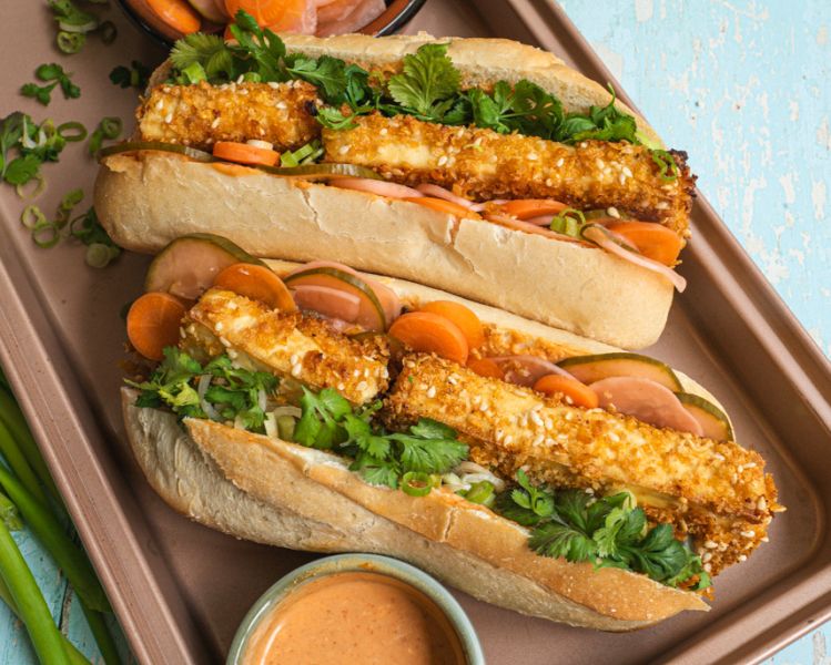 Fried Egg or Tofu Banh Mi Sandwich - Vietnamese Sandwich at Tu Do Deli Lake Worth Beach FL