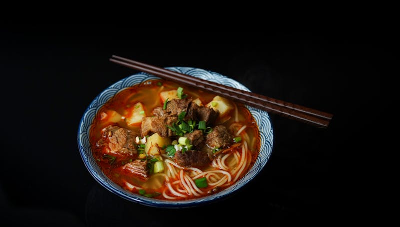 House Combination Noodle Soup with Shrimp and BBQ Pork - Vietnamese Noodle Soup at Tu Do Deli Lake Worth Beach FL